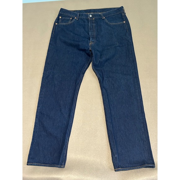 Levi's Other - Levis 501 Original Fit Jeans Mens 40x34 Dark Wash Straight Leg Button Fly Denim